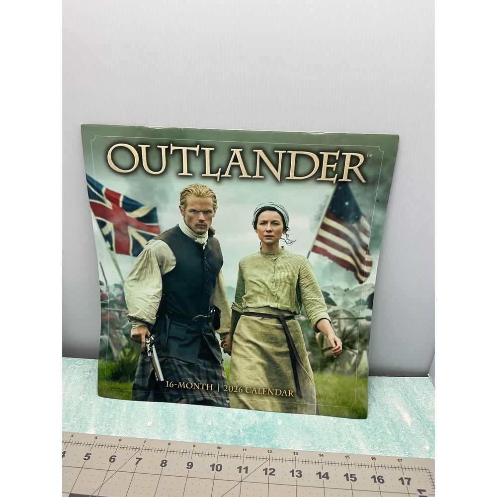 Outlander 2026 Wall Calendar 16-Month TV Series Jamie & Claire Fraser Starz